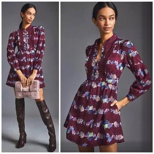 Floral Burgundy Dress